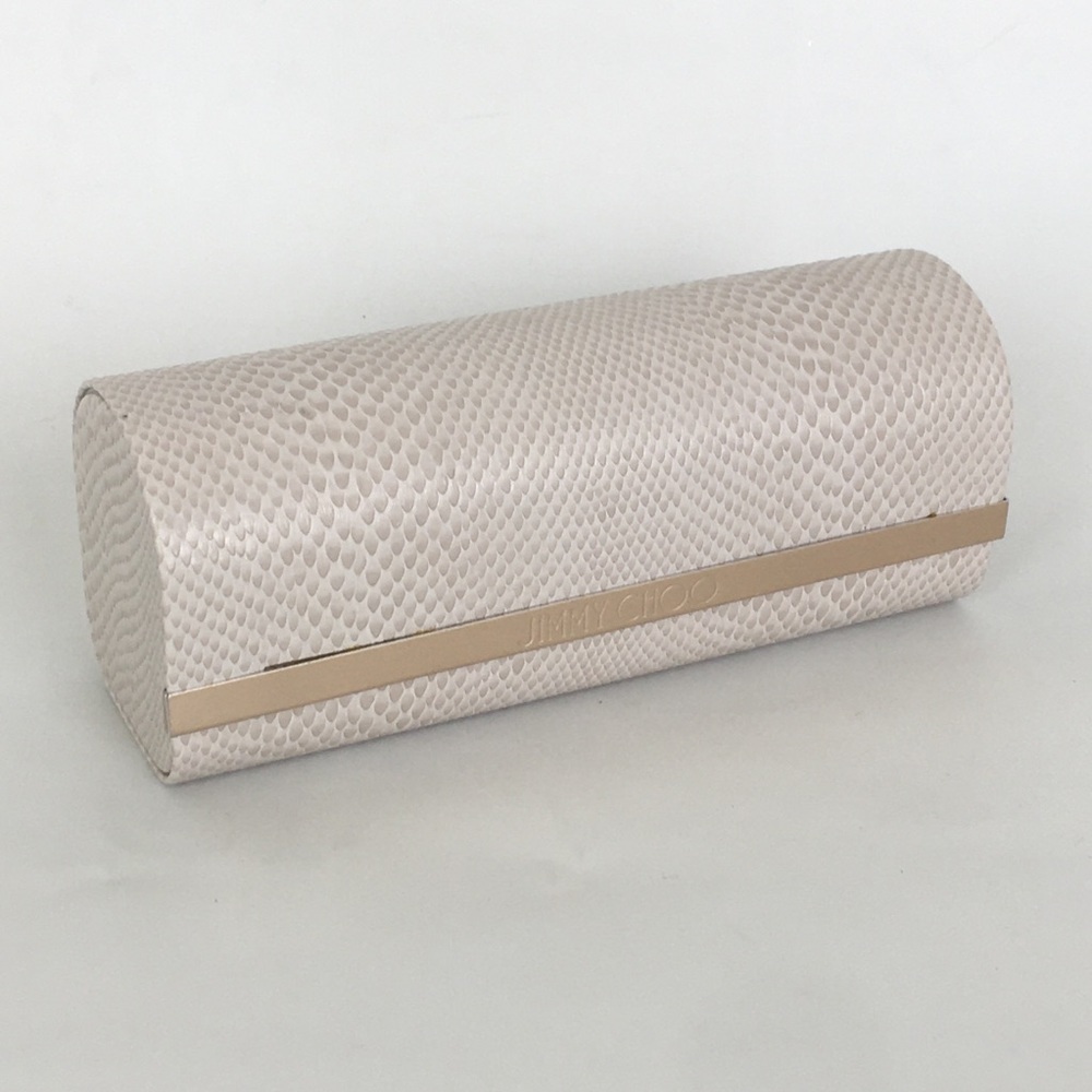 Jimmy Choo Snakeskin Embossed Replacement Sunglasses Case - Picture 2 of 8